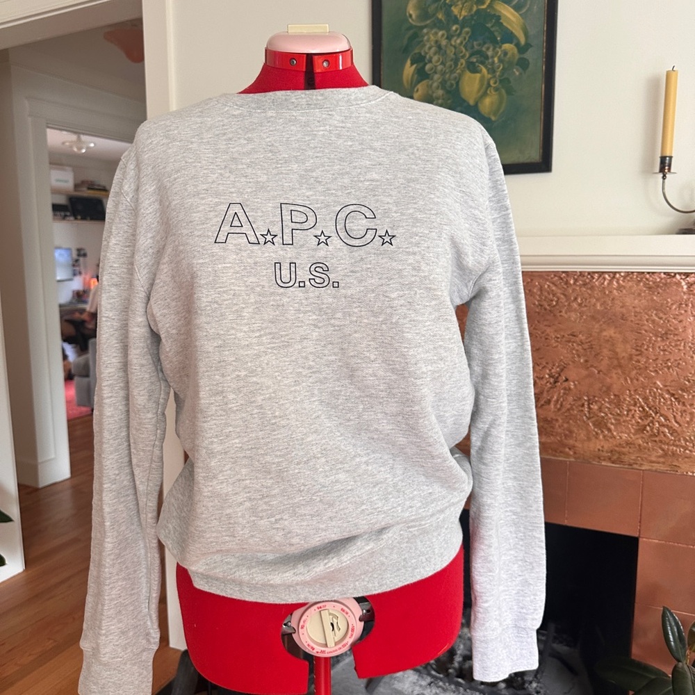 A.P.C. Heather Gray Crewneck Sweatshirt